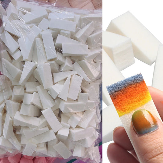 Gradient-Schwämme für Nail Art – Weiß | 20/50 Stück