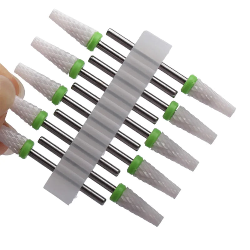 10tlg. Fräser Set für Maniküre – Hartmetall & Keramik Bits, Gel Entferner & Schleifer für elektrische Nagelfeilen