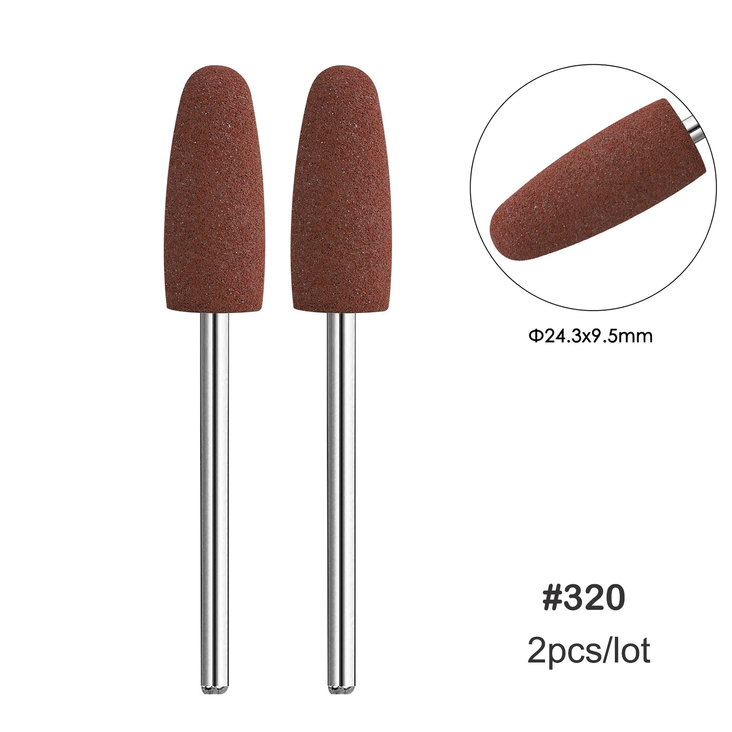 2er-Set Diamant-Fräserbits – Flammenform für Nagelhaut & Gellack (3/32", Profi-Qualität)
