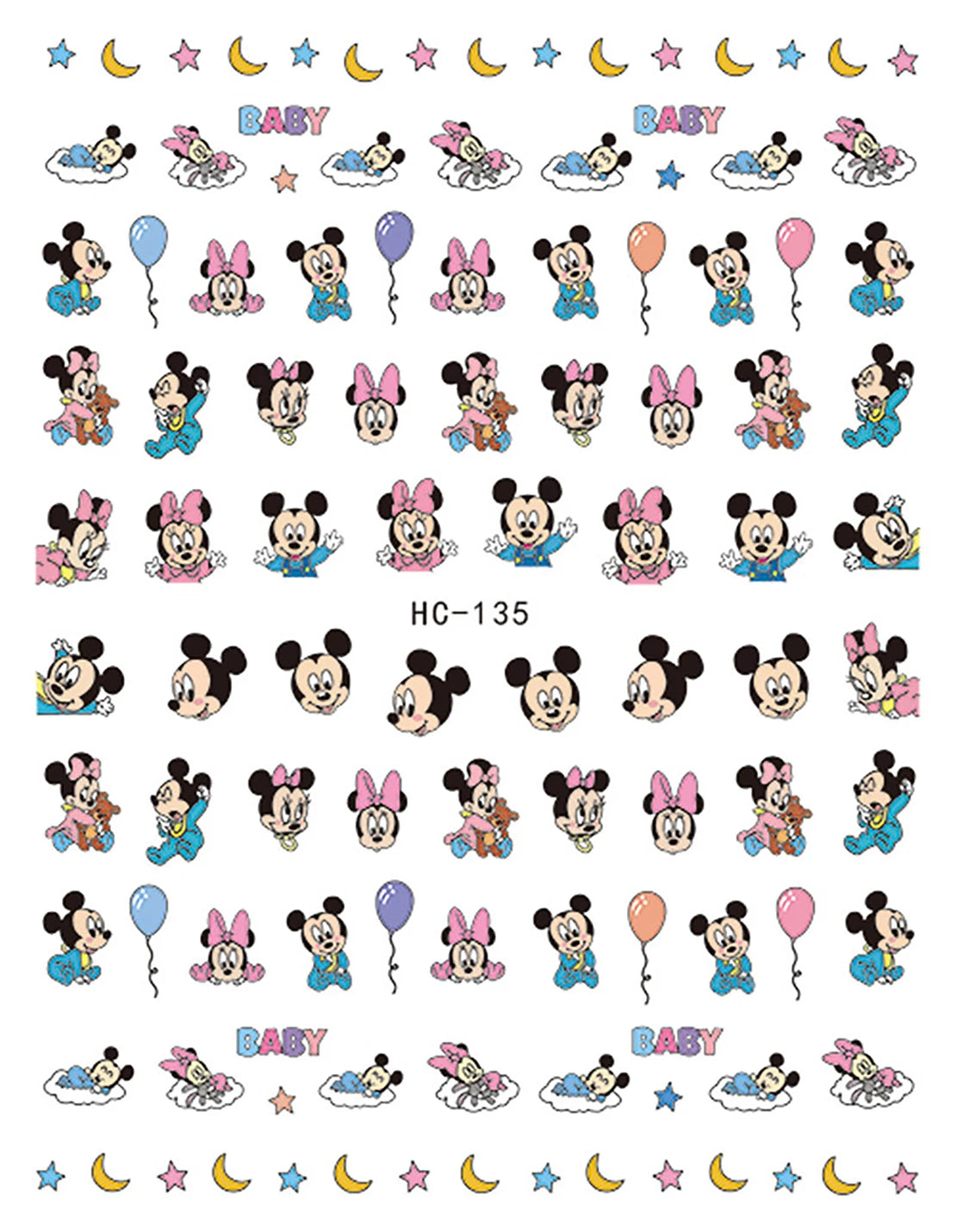 1 Bogen Mickey Mouse & Disney Nail Sticker – Cartoon Nail Art Aufkleber