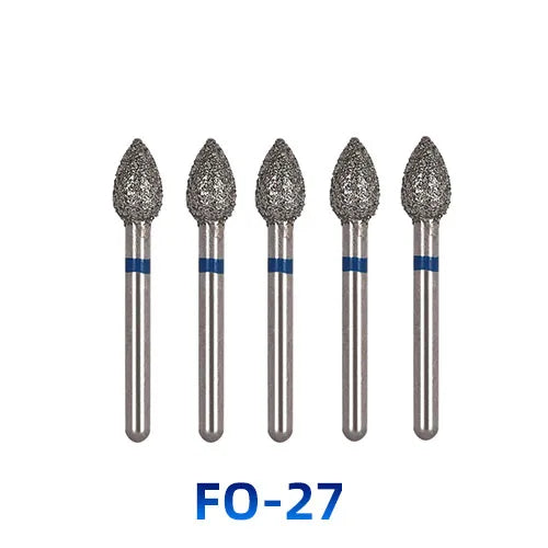 AZDENT Dental Diamantbohrer – 5 Stück, FG 1.6 mm, Medium für Turbine/High-Speed-Handstück