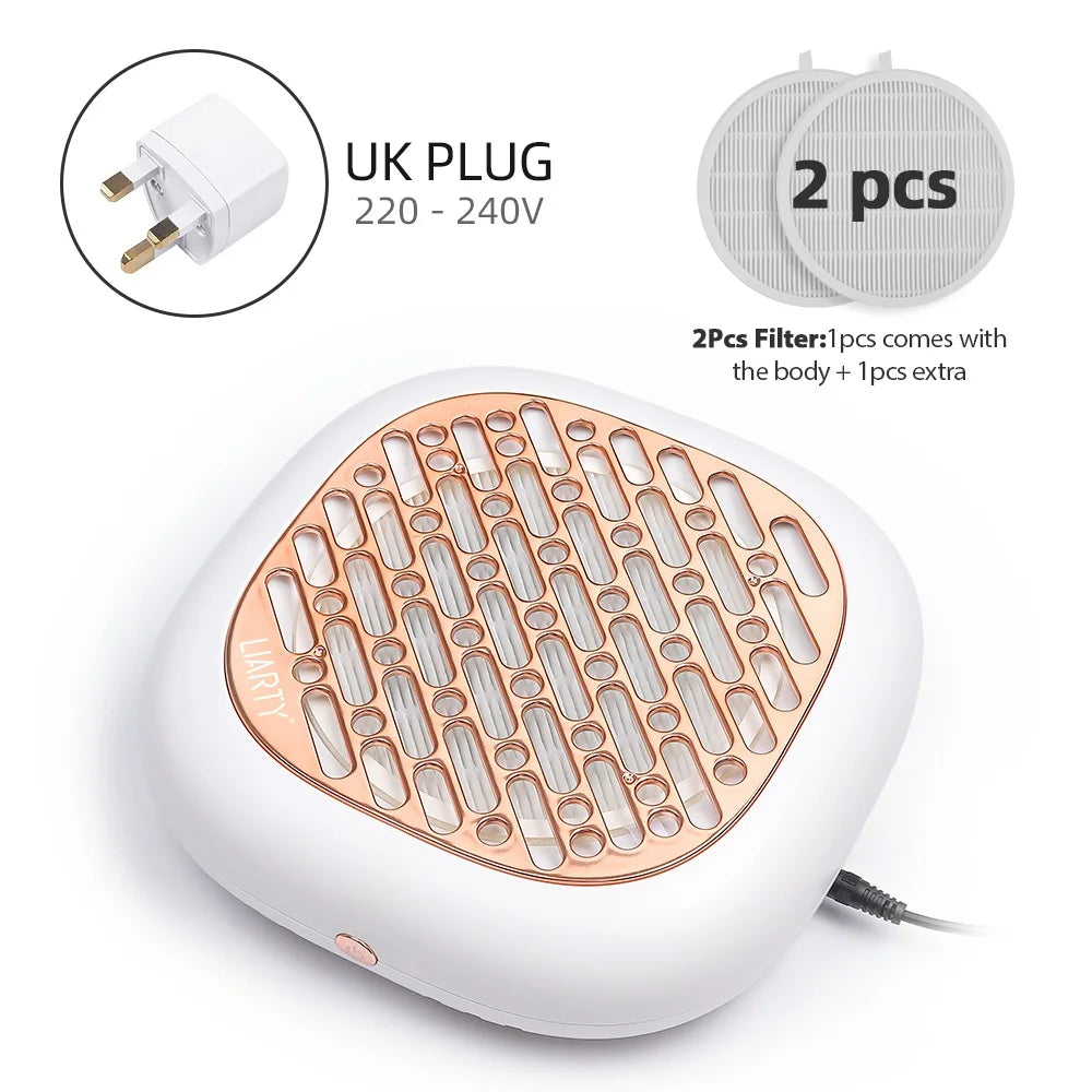 130W Turbo Nagelstaubabsaugung mit 2 Filtern – Bürstenloser Profi Nail Dust Collector für Maniküre & Pediküre