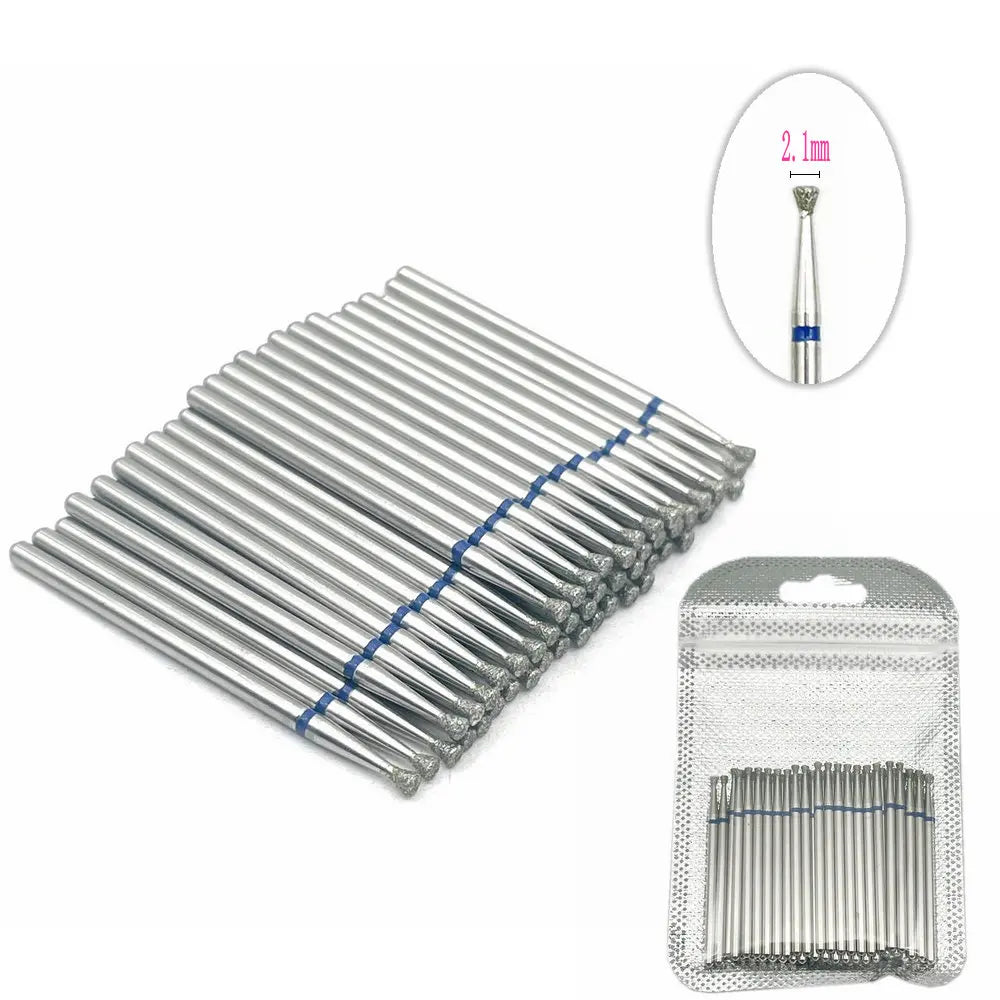 50 Stück KN Series Diamantfräser Set – Inverted Cone Form, für elektrische Nagelfräser, Maniküre & Pediküre