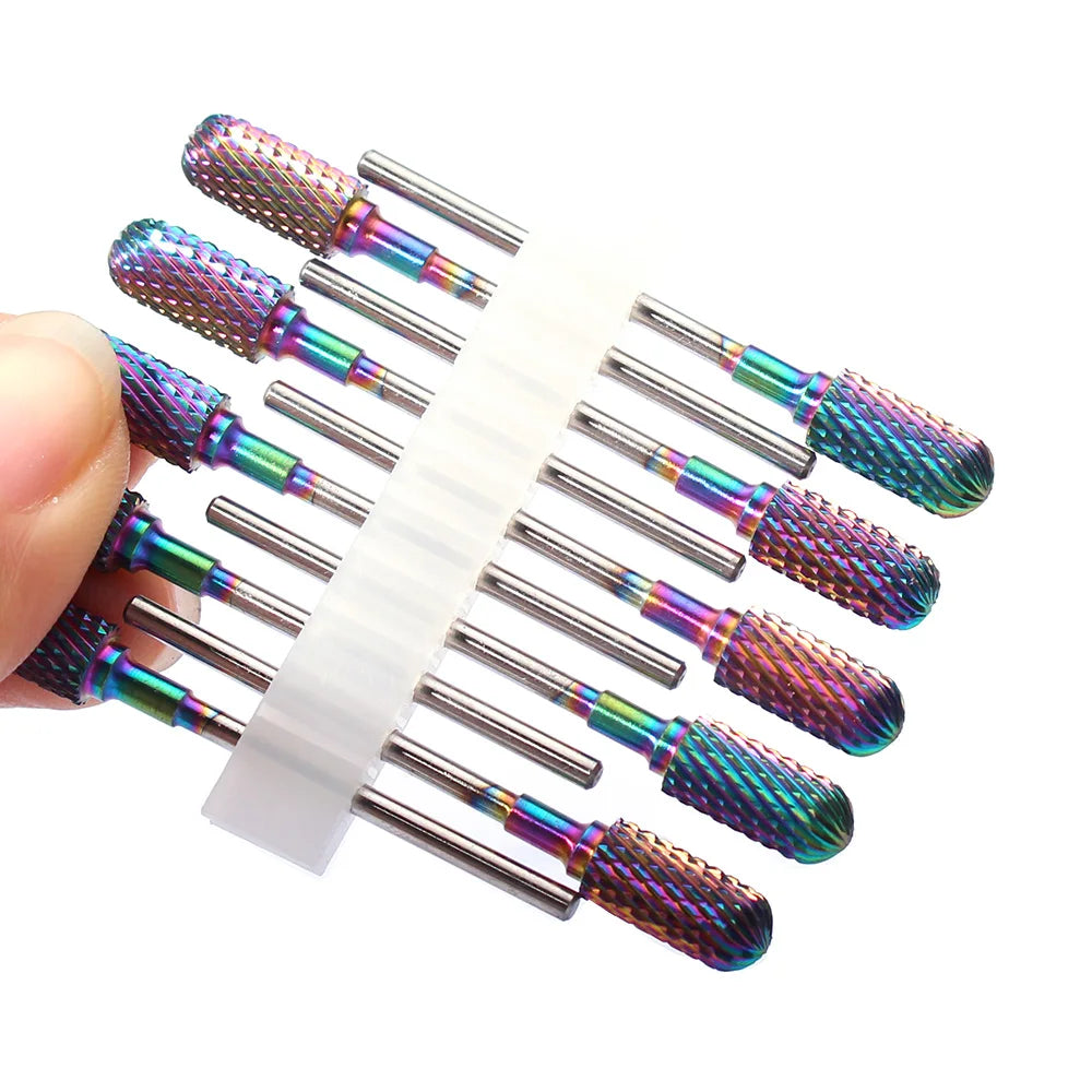 10tlg. Fräser Set für Maniküre – Hartmetall & Keramik Bits, Gel Entferner & Schleifer für elektrische Nagelfeilen