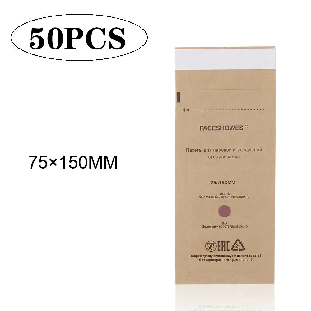 Sterilisationsbeutel mit Fenster – 50/100 Stück | Einweg Kraftpapier