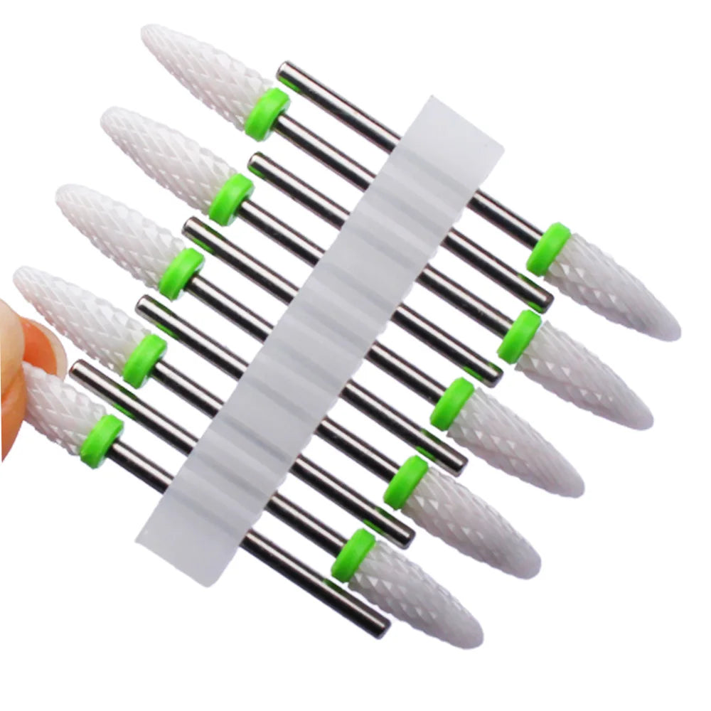 10tlg. Fräser Set für Maniküre – Hartmetall & Keramik Bits, Gel Entferner & Schleifer für elektrische Nagelfeilen