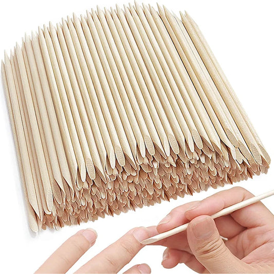 Maniküre Holzstäbchen – 50/100 Stk Orange Wood Sticks für Nagelpflege