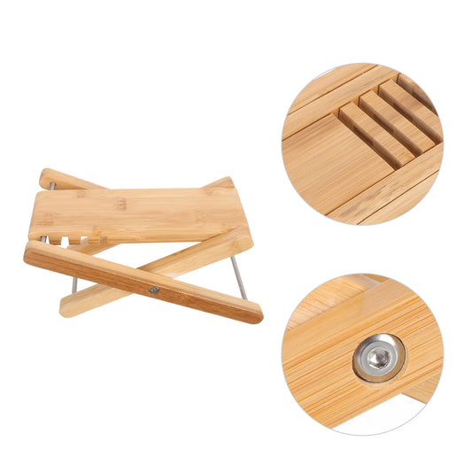Verstellbare Fußstütze für Pediküre – Holz