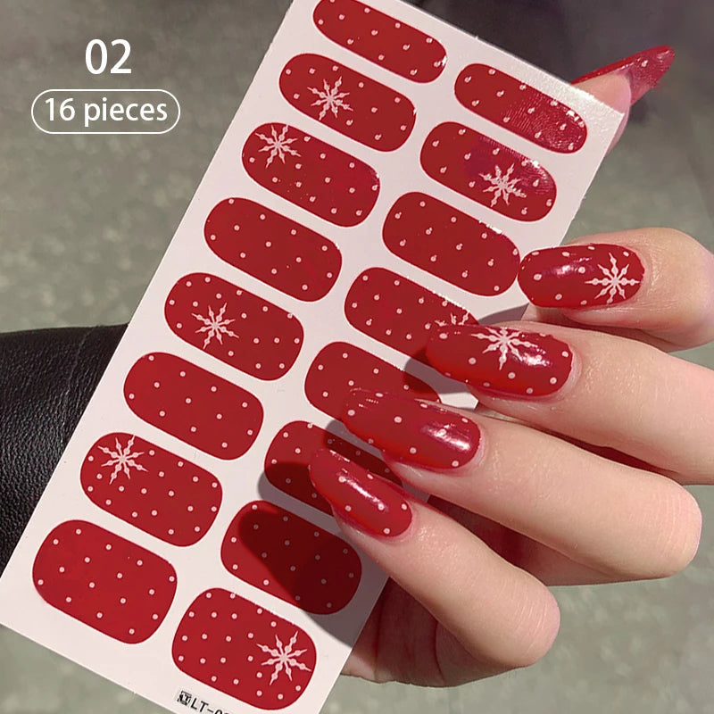 Fullcover Nail Sticker – Modische selbstklebende Nagelfolien mit Glitzer 2.