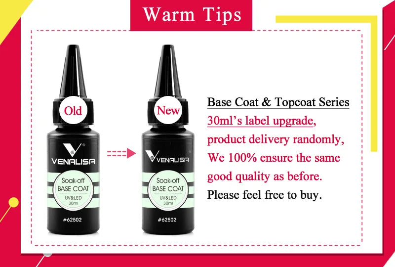 Venalisa Base & Top Coats – Nachfüllgrößen 30ml/225g