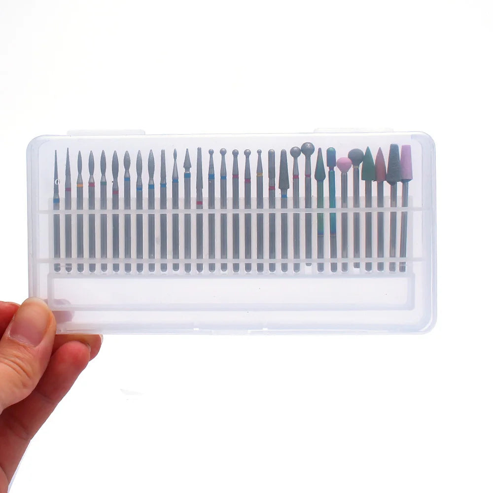 ASWEINA Fräser-Set – 10-tlg. Keramikaufsätze für Nagelfräser & Maniküregeräte