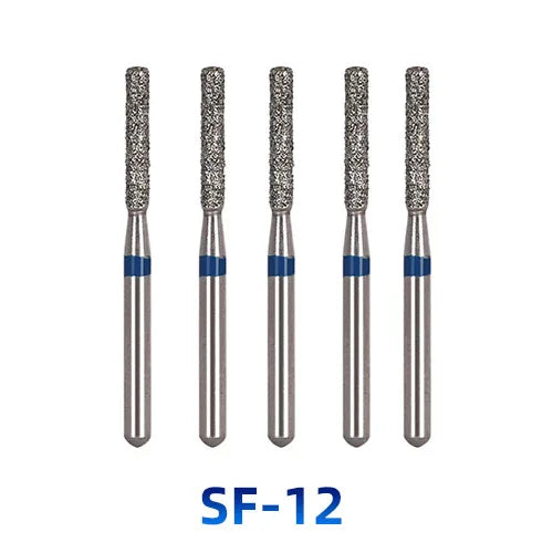 AZDENT Dental Diamantbohrer – 5 Stück, FG 1.6 mm, Medium für Turbine/High-Speed-Handstück