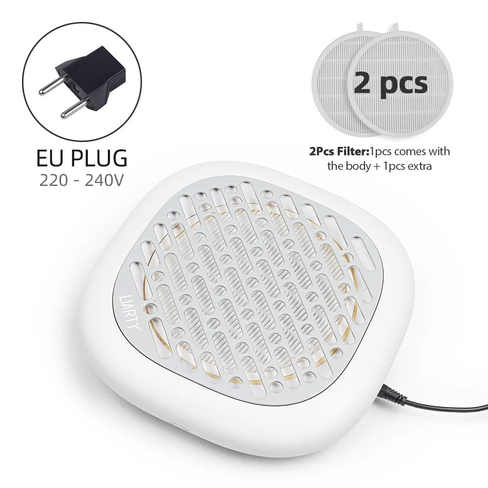 130W Turbo Nagelstaubabsaugung mit 2 Filtern – Bürstenloser Profi Nail Dust Collector für Maniküre & Pediküre