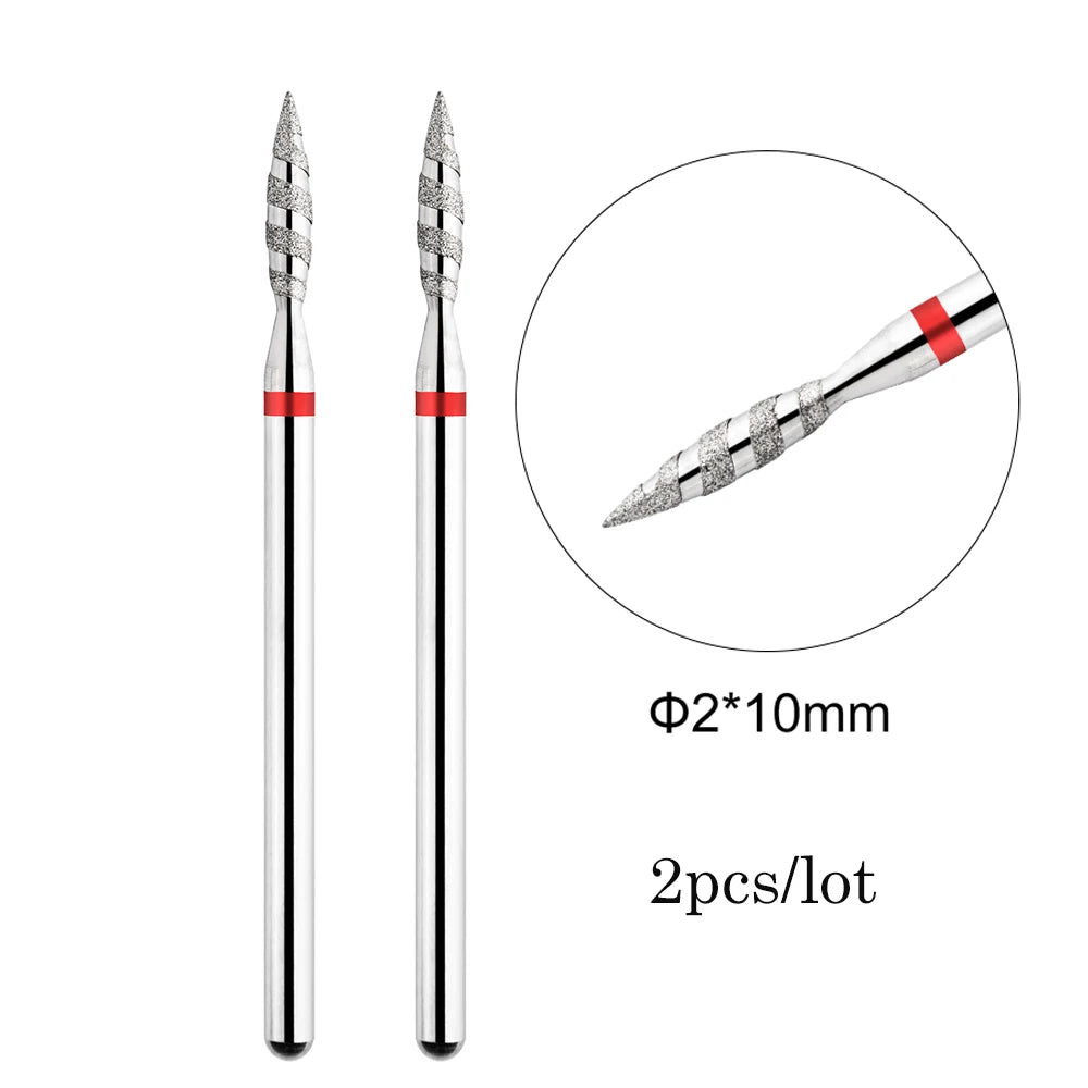 MOWOT Diamant-Fräser – 2er-Set für elektrische Nagelfräser, für Maniküre & Nagelhautpflege