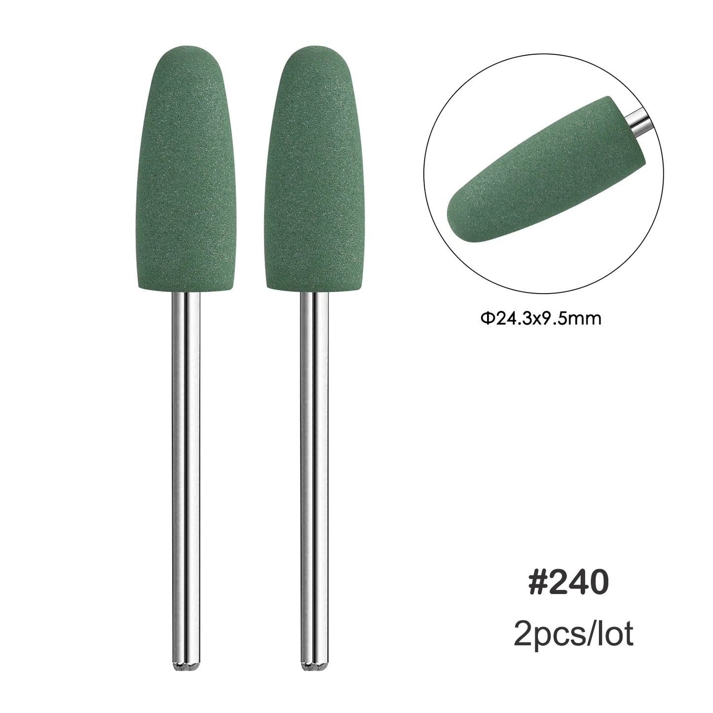 2er-Set Diamant-Fräserbits – Flammenform für Nagelhaut & Gellack (3/32", Profi-Qualität)