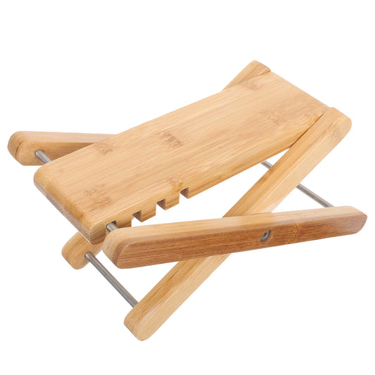 Verstellbare Fußstütze für Pediküre – Holz