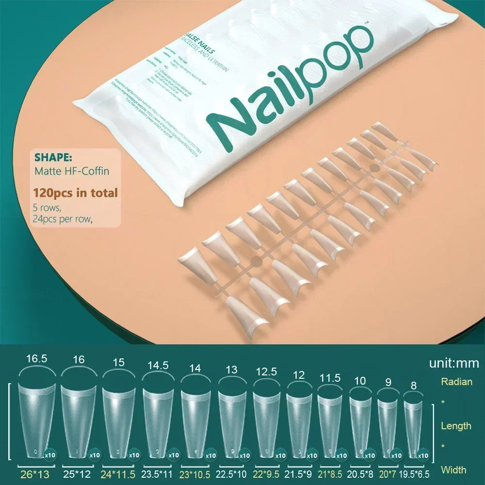 Nageltips, Soft Gel Tips, Full Cover Nägel, Press On Nails, Fake Nails, Nagelverlängerung, NAILPOP