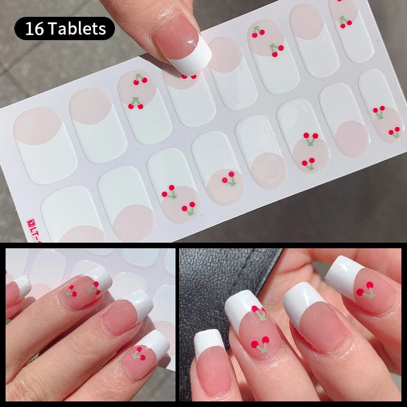 Fullcover Nail Sticker – Modische selbstklebende Nagelfolien mit Glitzer 2.