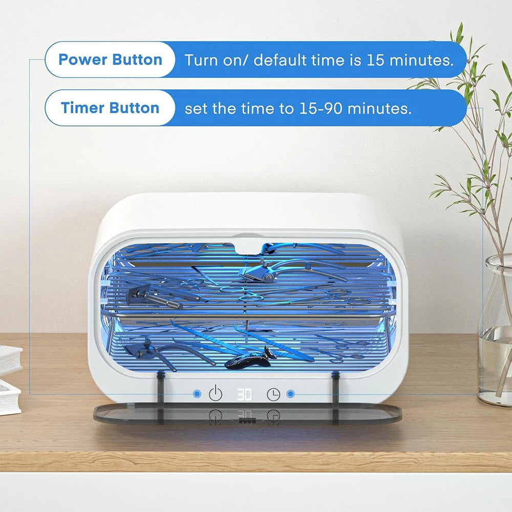 UV Sterilisator Box – 360° Ozon & UV-Desinfektion mit Timer für Beauty-Tools, Babyspielzeug & Handy