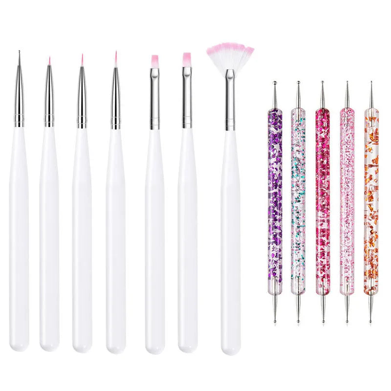 Nail Art Pinselset – 5/20 Stk für Malerei, Dotting, Liner & Acryl-Gel