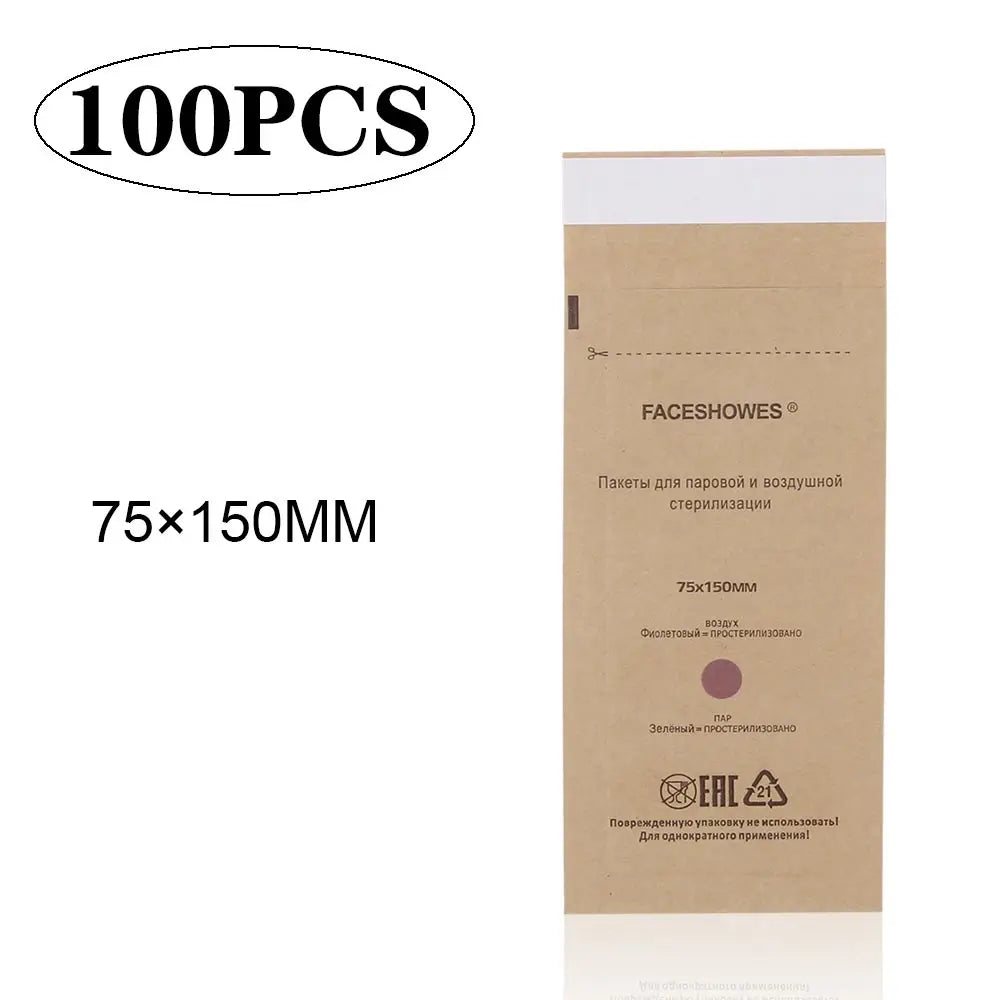 Sterilisationsbeutel mit Fenster – 50/100 Stück | Einweg Kraftpapier