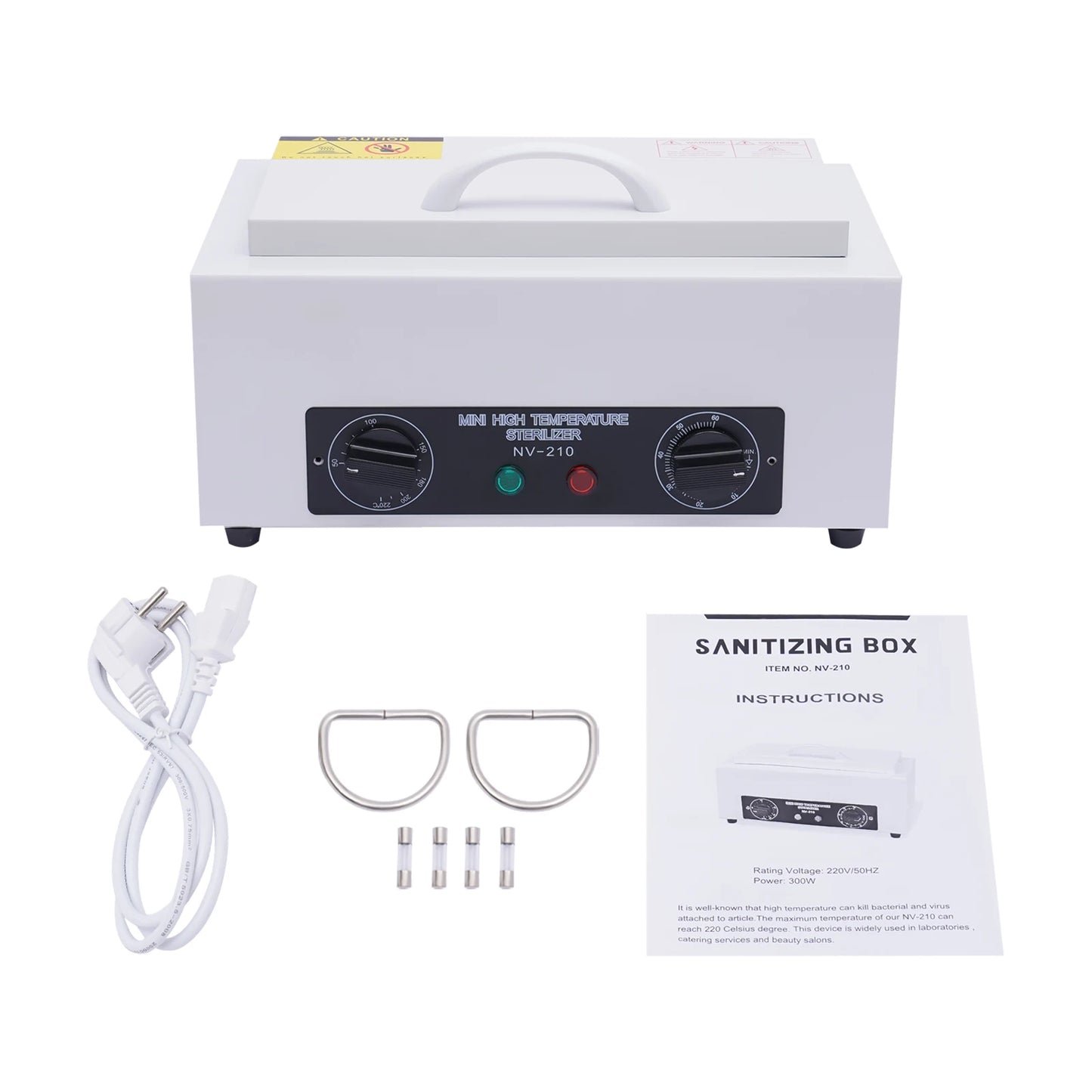 SteriBox PRO 220V – Sterilisator mit Doppelregler | Trockenwärme Desinfektion für Studio & Spa | Großes Volumen