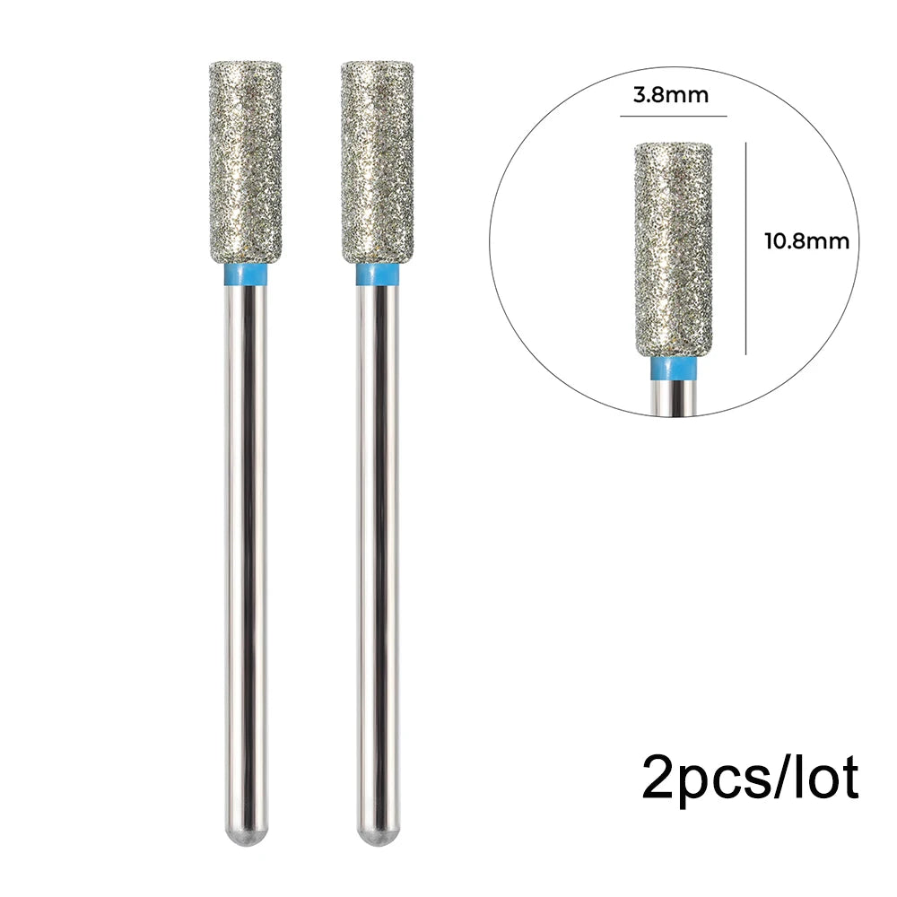 2er-Set Diamant-Fräserbits – Flammenform für Nagelhaut & Gellack (3/32", Profi-Qualität)