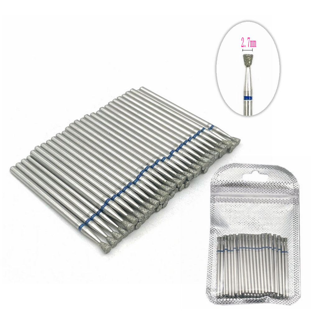 50 Stück KN Series Diamantfräser Set – Inverted Cone Form, für elektrische Nagelfräser, Maniküre & Pediküre
