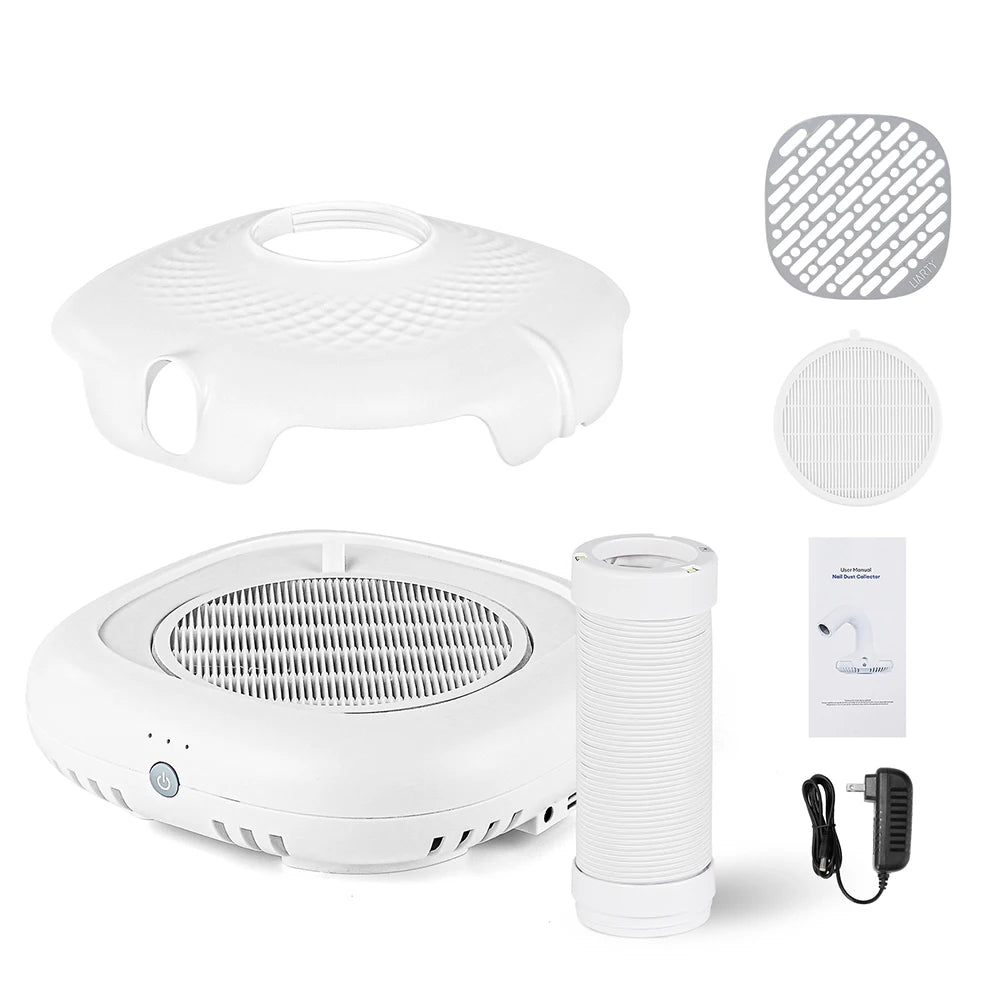 130W Turbo Nagelstaubabsaugung mit 2 Filtern – Bürstenloser Profi Nail Dust Collector für Maniküre & Pediküre