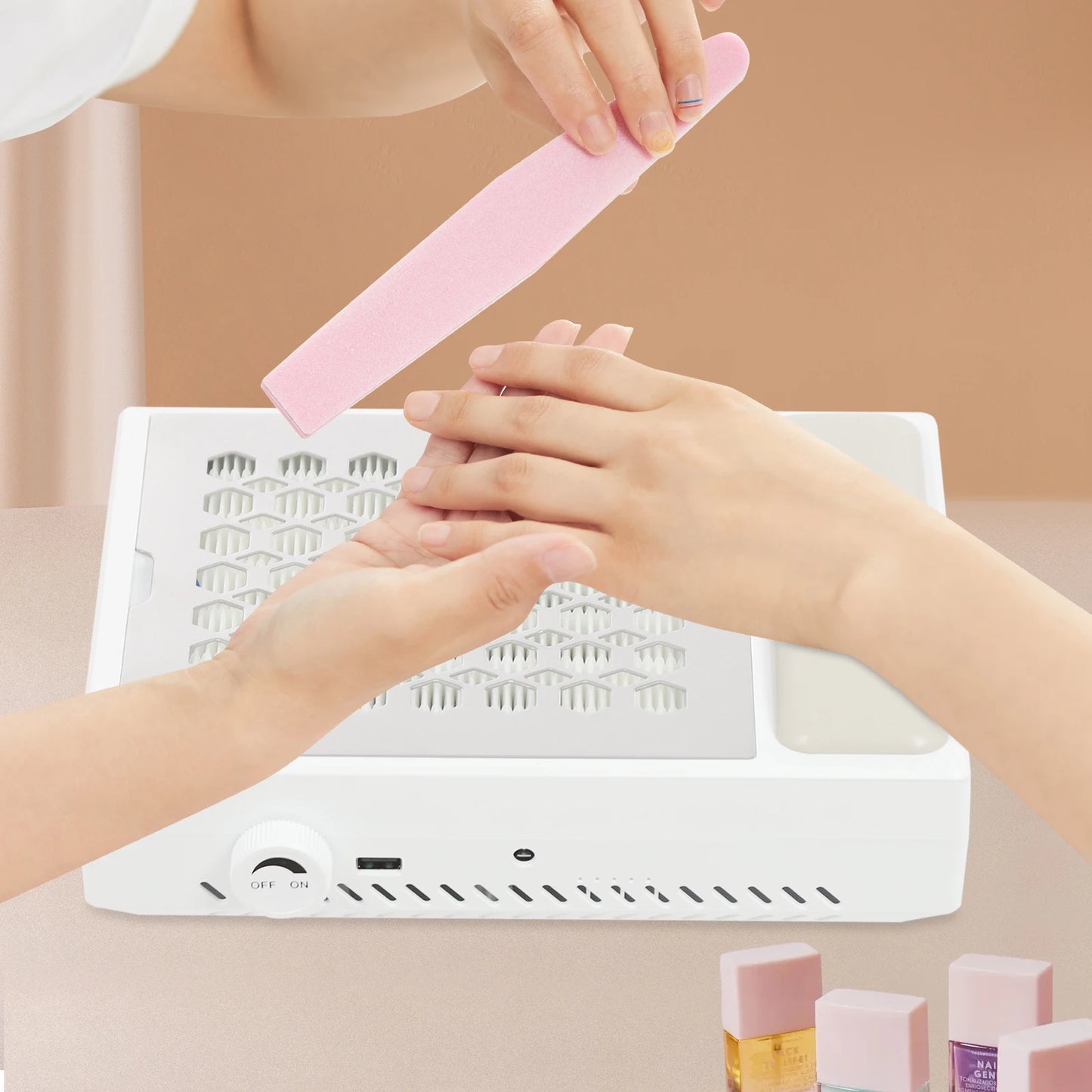 Nagelstaubabsauger mit Filter – Leiser Staubsauger für Nagelstudio & Zuhause | Nail Dust Collector