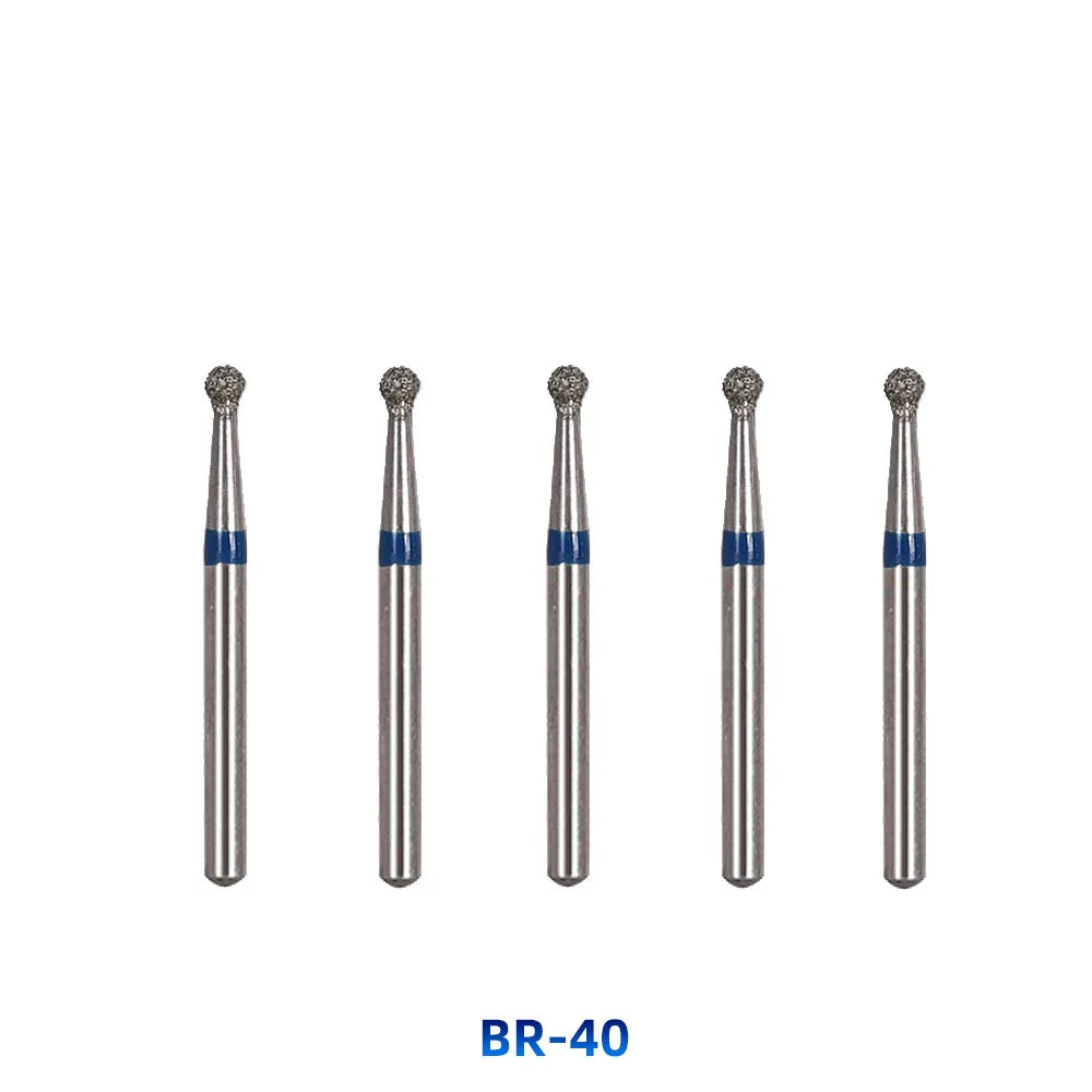 AZDENT Dental Diamantbohrer – 5 Stück, FG 1.6 mm, Medium für Turbine/High-Speed-Handstück