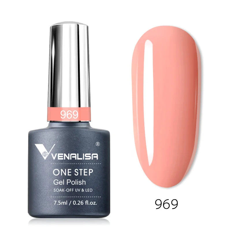 Venalisa 3-in-1 Gel Polish – 7,5ml One Step UV/LED Gel, Ohne Base & Top