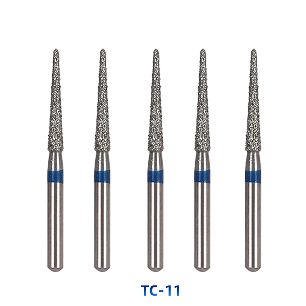 AZDENT Dental Diamantbohrer – 5 Stück, FG 1.6 mm, Medium für Turbine/High-Speed-Handstück 2