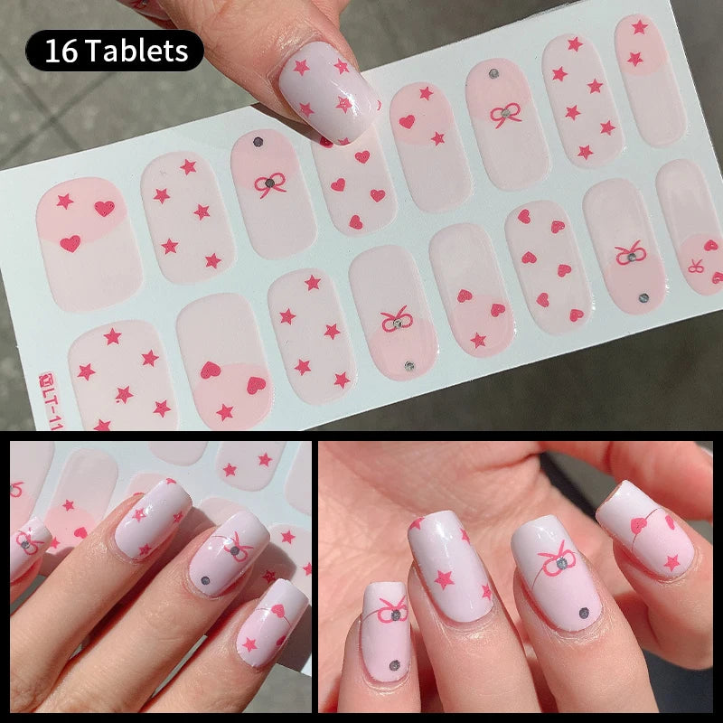 Fullcover Nail Sticker – Modische selbstklebende Nagelfolien mit Glitzer 2.