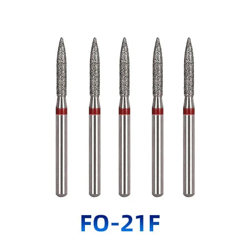 AZDENT Dental Diamantbohrer – 5 Stück, FG 1.6 mm, Medium für Turbine/High-Speed-Handstück 2