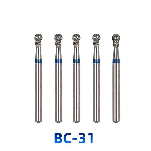 AZDENT Dental Diamantbohrer – 5 Stück, FG 1.6 mm, Medium für Turbine/High-Speed-Handstück 2