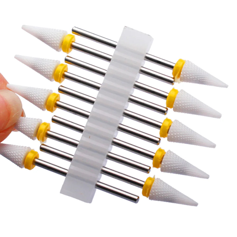 10tlg. Fräser Set für Maniküre – Hartmetall & Keramik Bits, Gel Entferner & Schleifer für elektrische Nagelfeilen