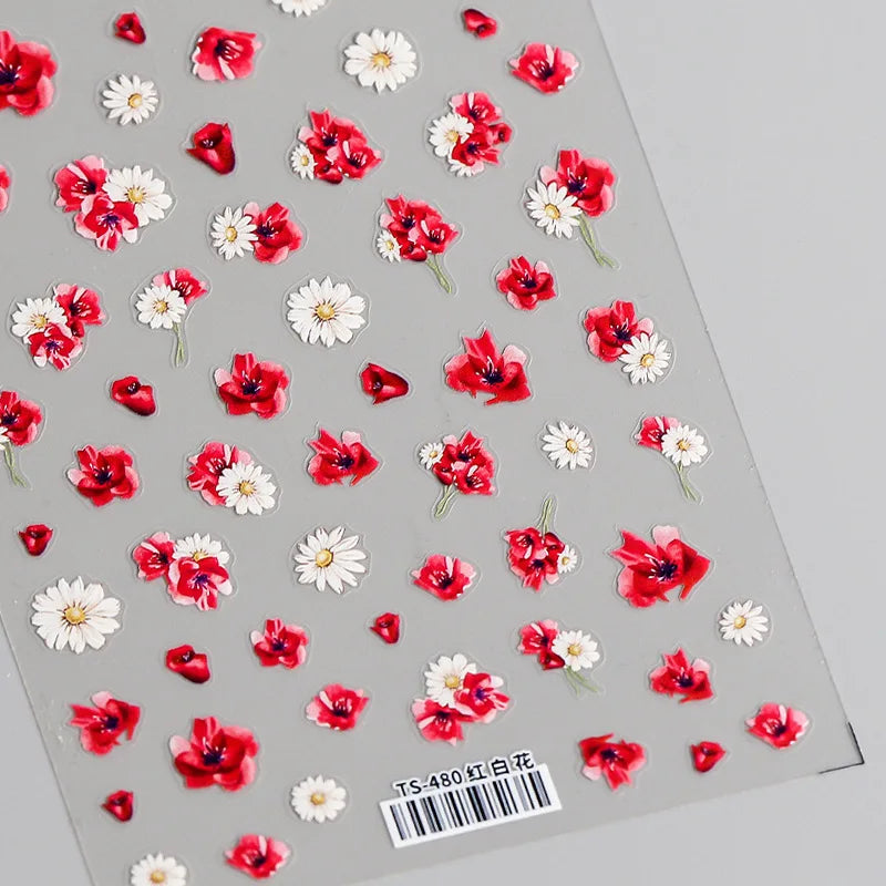 Sonnenblumen Nail Sticker – 3D Sommerblumen für kreative Nailart