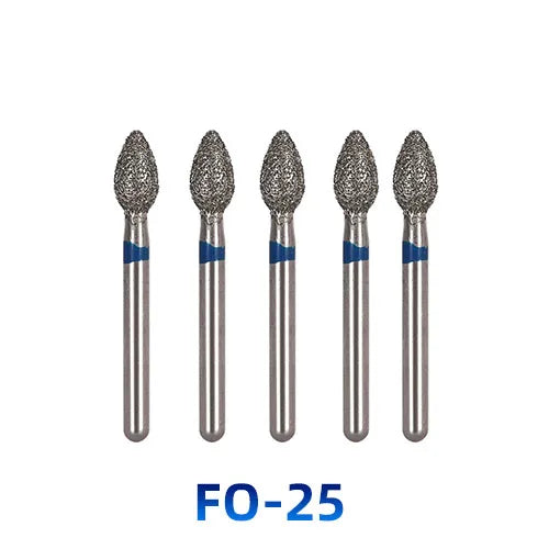 AZDENT Dental Diamantbohrer – 5 Stück, FG 1.6 mm, Medium für Turbine/High-Speed-Handstück 2