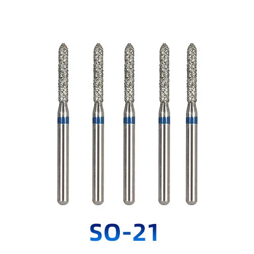 AZDENT Dental Diamantbohrer – 5 Stück, FG 1.6 mm, Medium für Turbine/High-Speed-Handstück 2