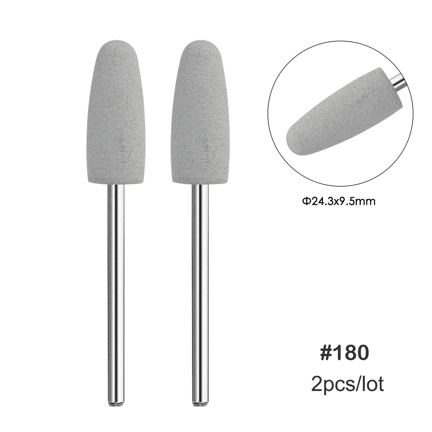2er-Set Diamant-Fräserbits – Flammenform für Nagelhaut & Gellack (3/32", Profi-Qualität)