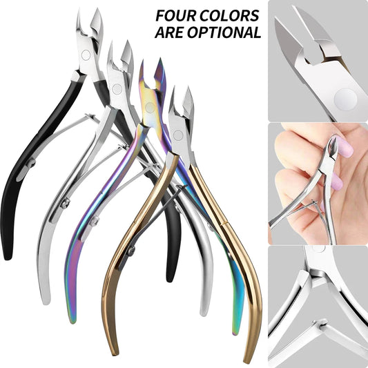 Profi Nagelknipser mit „Adlerschnabel“ – Edelstahl-Zange für Maniküre & Pediküre (4 Farben)