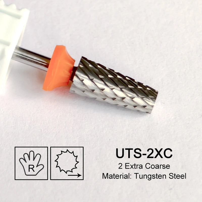 Tapered Barrel Fräserbit – Hartmetall (Tungsten), für Gelentfernung & Polieren (4XC, Gold)