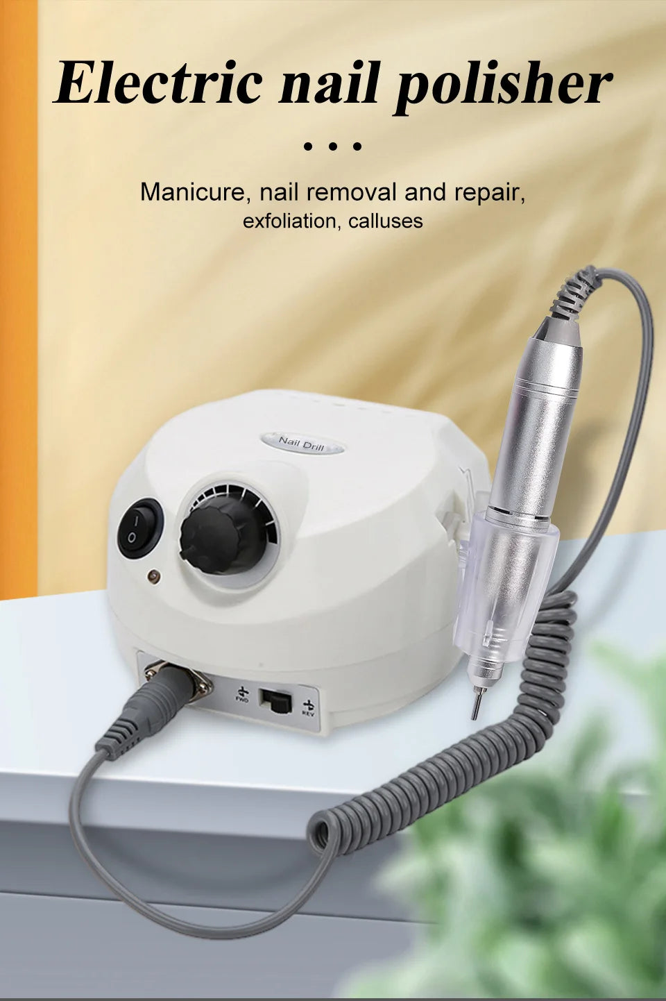 Elektrische Nagelfräse 35000 U/min – Profi-Maniküre- & Pediküregerät mit Aufsätzen