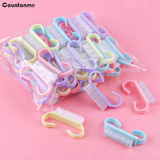 50 Stück Nagelbürsten – Bunte Reinigungsbürsten für Maniküre & Pediküre