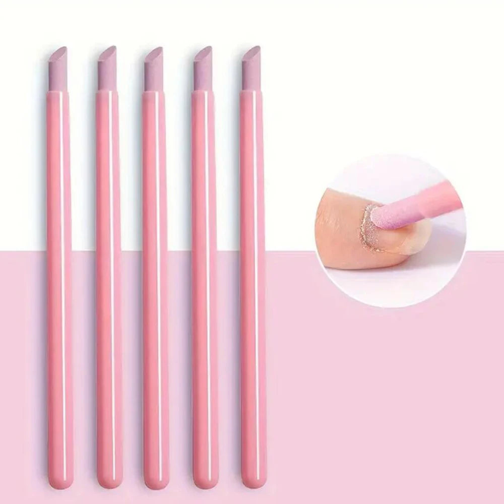 5er-Set Nail Art Liner Pinsel – Rosa, ultrafein für French & Linien (7/10/12/15/20mm)
