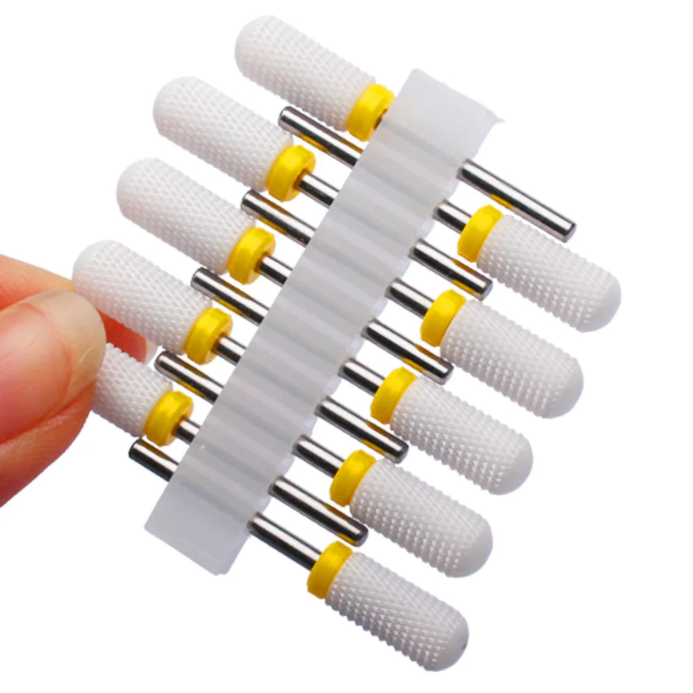 10tlg. Fräser Set für Maniküre – Hartmetall & Keramik Bits, Gel Entferner & Schleifer für elektrische Nagelfeilen