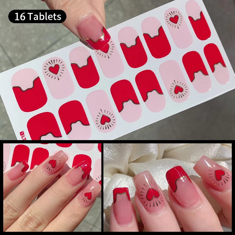 Fullcover Nail Sticker – Modische selbstklebende Nagelfolien mit Glitzer 2.