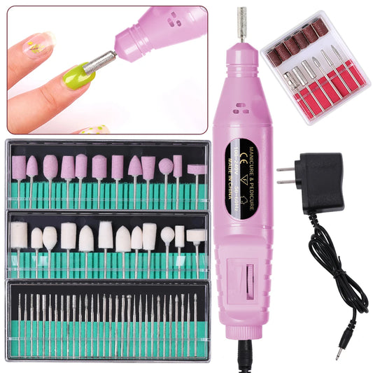 Elektrisches Nagelfräser-Set 6-in-1 – Tragbare Nagelfeile & Poliergerät inkl. Aufsätze & Bits