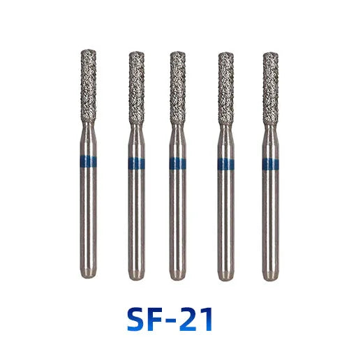 AZDENT Dental Diamantbohrer – 5 Stück, FG 1.6 mm, Medium für Turbine/High-Speed-Handstück